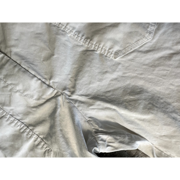 Anthropology Maeve Wide Leg Stretchy White Linen Blend Pants Womens 14 - Picture 10 of 11